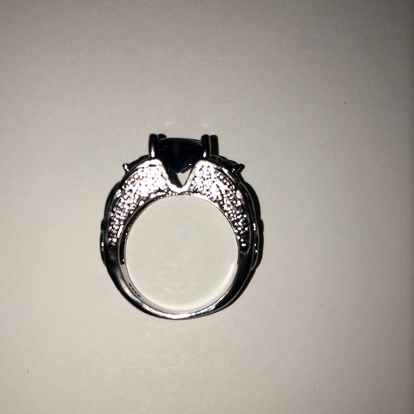 Luxury Heart Shape White Zircon Angel Wings - Picture 2 of 4